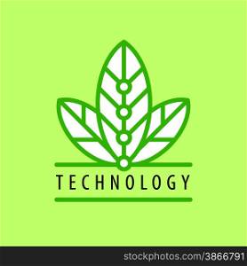 vector logo in chip technology petal