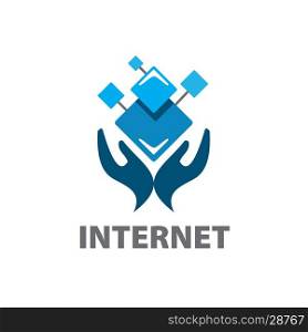 vector logo internet. pattern design logo internet. Vector illustration of icon