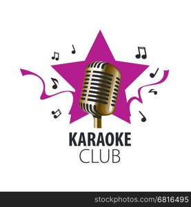 vector logo karaoke. logo design template for karaoke. Vector illustration of icon