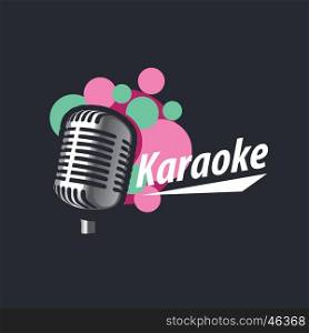 vector logo karaoke. template design logo karaoke. Vector illustration of icon