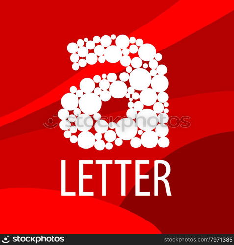 vector logo letter A on a red background