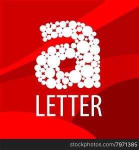 vector logo letter A on a red background