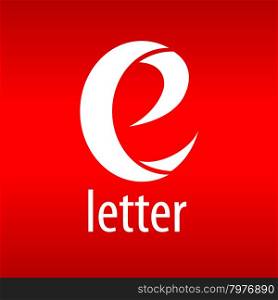 vector logo letter E on a red background
