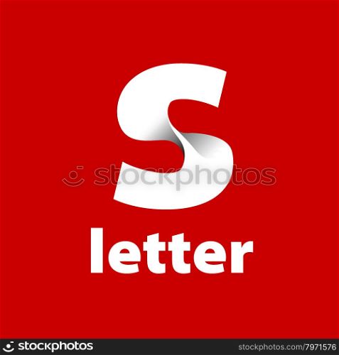 vector logo letter S in the form of a white ribbon