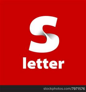 vector logo letter S in the form of a white ribbon