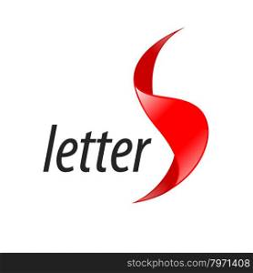 vector logo letter S in the form of red tape