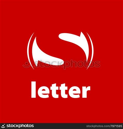 vector logo letter S on a red background