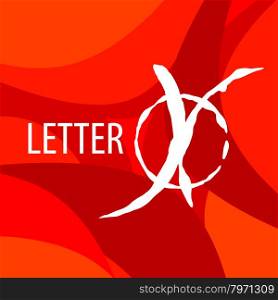 vector logo letter X on a red background