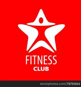 vector logo man star for fitness club