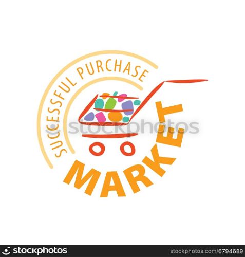 vector logo market. template design logo market. Vector illustration of icon