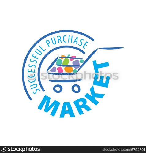 vector logo market. template design logo market. Vector illustration of icon