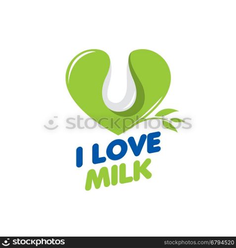 vector logo milk. template design logo milk. Vector illustration of icon