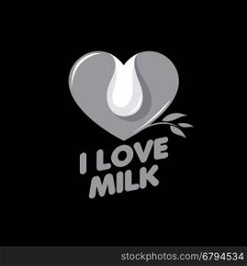 vector logo milk. template design logo milk. Vector illustration of icon