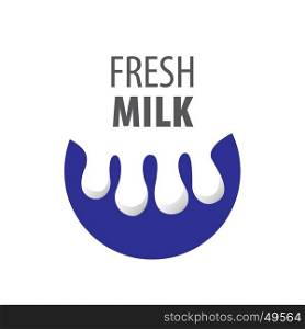 vector logo milk. vector logo drops of milk in the form of the udder