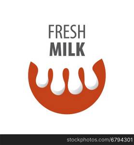 vector logo milk. vector logo drops of milk in the form of the udder