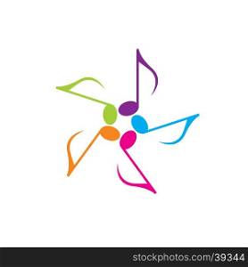 vector logo music. template design logo music. Vector illustration of icon