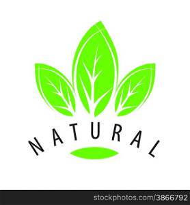 vector logo natural green leaves