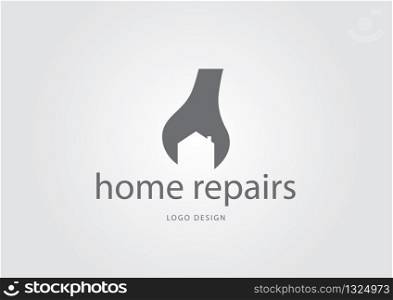 Vector logo of repair of house