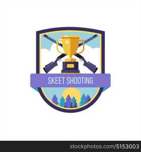Vector logo of the sport club. Shooting Skeet.