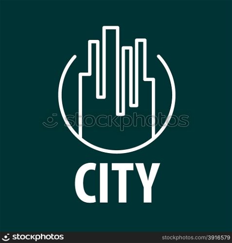 vector logo outline night city