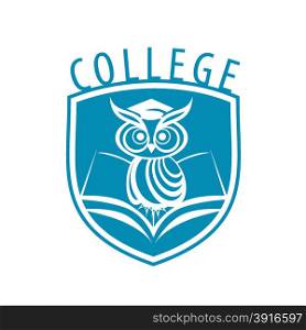 vector logo owl and shield for college