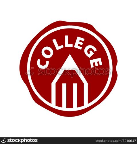 vector logo pencil and printing for college