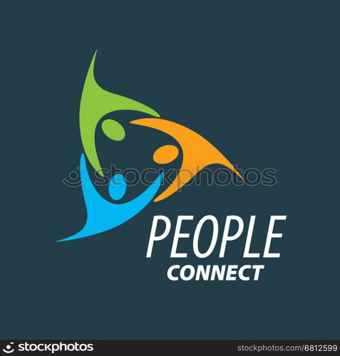 vector logo people. pattern design abstract logo people. Vector illustration