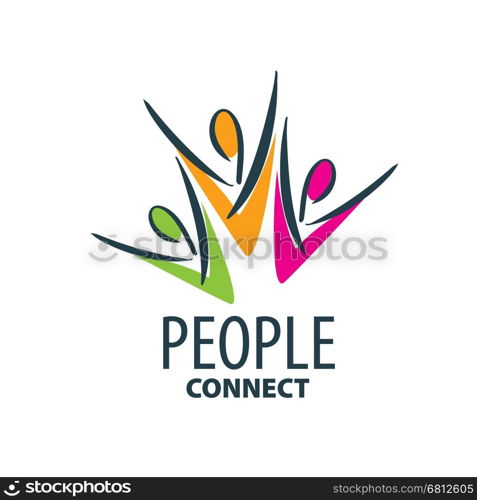 vector logo people. pattern design abstract logo people. Vector illustration