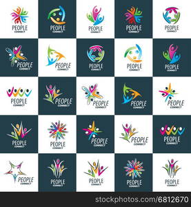 vector logo people. pattern design abstract logo people. Vector illustration