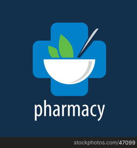 vector logo pharmacy. template design logo pharmacy. Vector illustration of icon