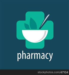 vector logo pharmacy. template design logo pharmacy. Vector illustration of icon