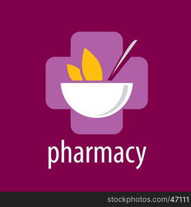 vector logo pharmacy. template design logo pharmacy. Vector illustration of icon