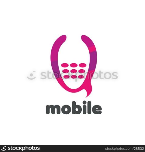 vector logo phone. template design logo phone. Vector illustration of icon