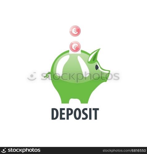 vector logo piggy bank. logo design template piggy bank. Vector illustration