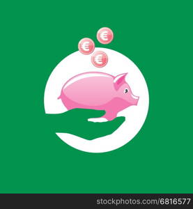 vector logo piggy bank. logo design template piggy bank. Vector illustration