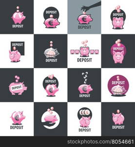 vector logo piggy bank. logo design template piggy bank. Vector illustration