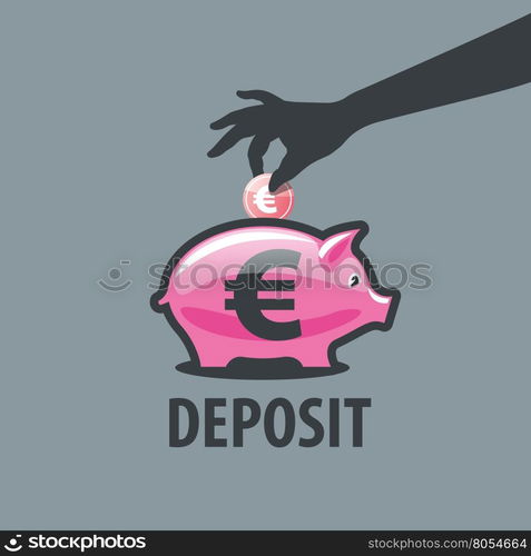 vector logo piggy bank. logo design template piggy bank. Vector illustration