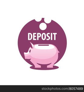 vector logo piggy bank. logo design template piggy bank. Vector illustration