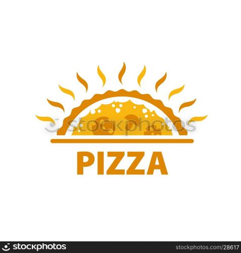 vector logo pizza. Template design logo pizza. Vector illustration of icon