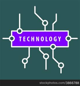 vector logo purple chip technology
