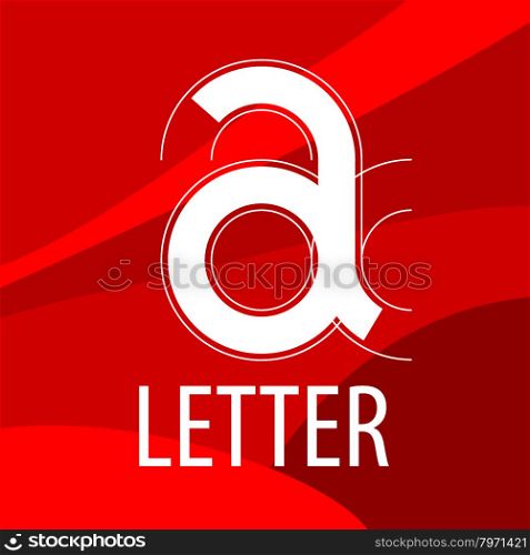 vector logo red letter A in the form of a drawing