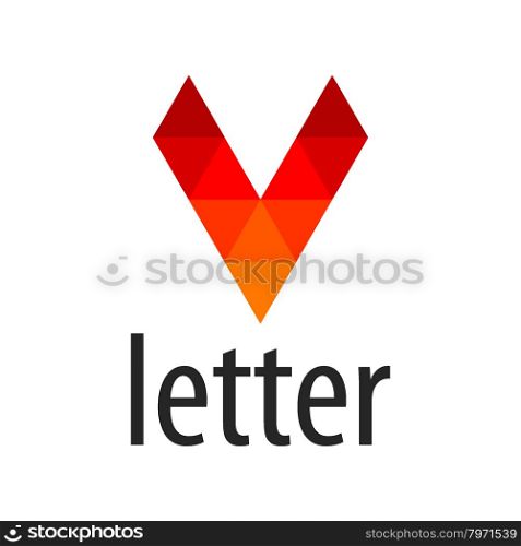 vector logo red letter V module