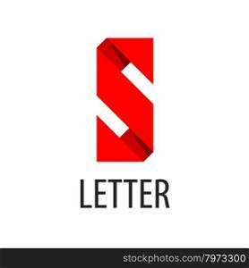 vector logo red ribbon in the shape of the letter S