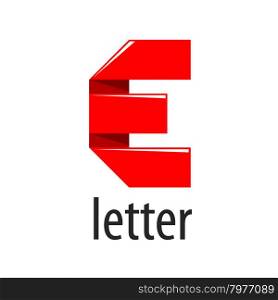 vector logo red tape in the form of letter E