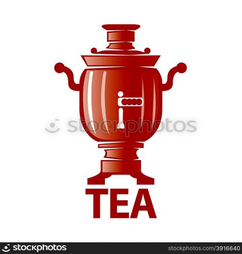 vector logo Russian samovar for tea