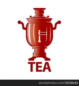 vector logo Russian samovar for tea