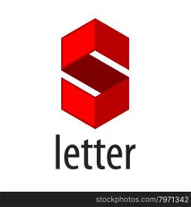 Vector Logo S letter in a red rhombus