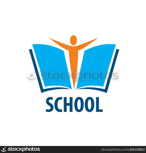 vector logo School. Abstract logo of books and school. Illustration, vector template