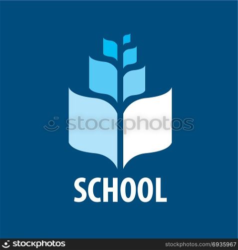 vector logo School. Abstract logo of books and school. Illustration, vector template