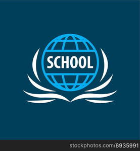 vector logo School. Abstract logo of books and school. Illustration, vector template